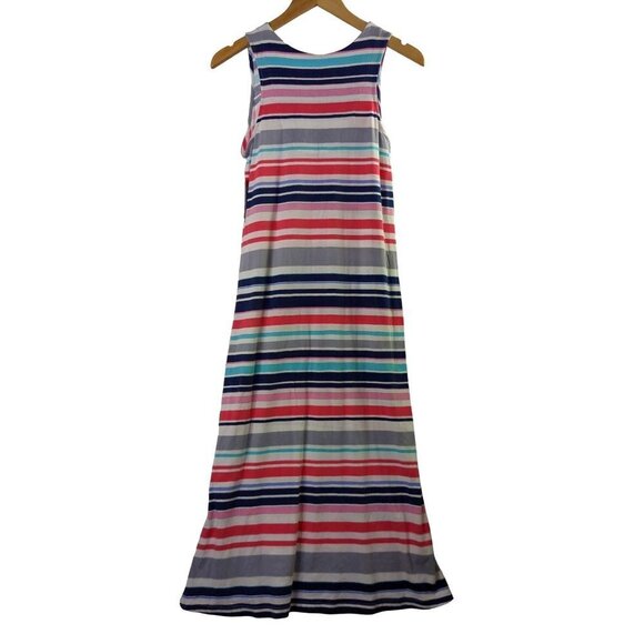 Cuddl Duds Maxi Dress Women S Beachy Coastal Casual Comfy Vacation Stretch Knit - Picture 2 of 9